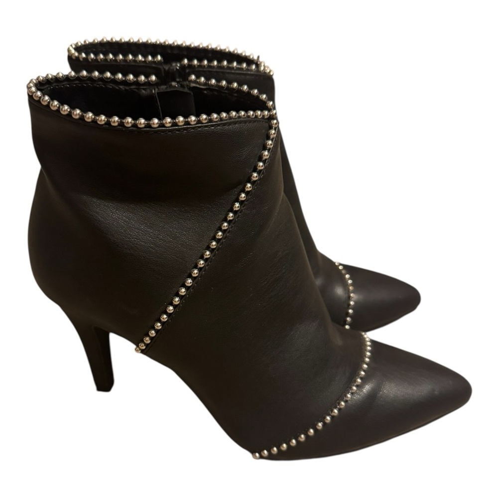Kohls Black Ankle Boots with Stud Accents Size 8
